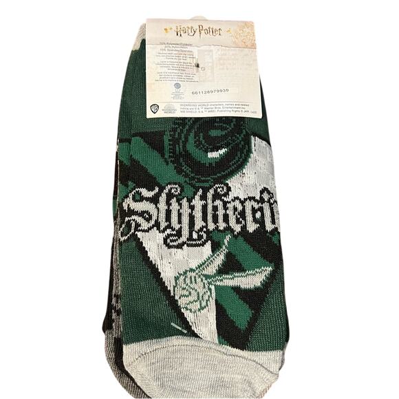 NWT Harry Potter Slytherin Quidditch Juniors/Womens 5 Pack Ankle Socks Size 4-10 - Picture 2 of 3
